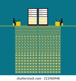Big data behind the scene with vintage color