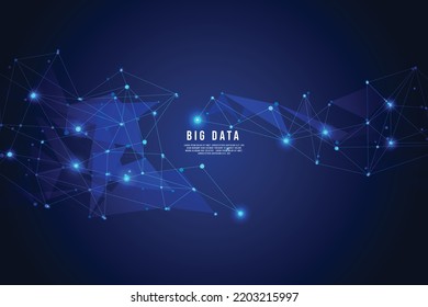 Big Data in Blue Abstract Background