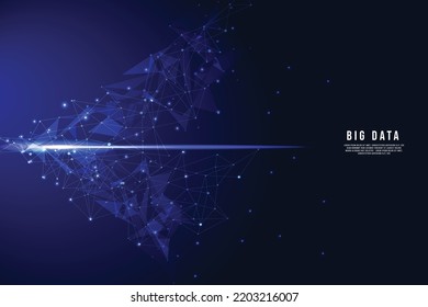 Big Data in Blue Abstract Background