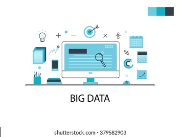 Big data business concept for banner