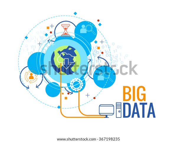 Big Data Business Concept Info Graphic Stock Vector (Royalty Free ...