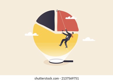 Big Data In Business Development. Analysts working on graphs. Businessman worker analyzing digital data.