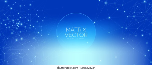 Big Data Business. Technology Art. Blue Contemporary Visualization. Cosmic Geometric Pattern. Gradient Technology Poster. Big Data Abstract. Magic Connection Texture. Big Data Concept.