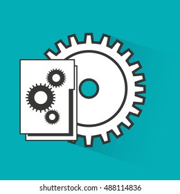 big data center flat icons vector illustration design