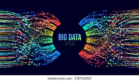 Big Data Classification Vector Background. Parsing Analysis Technology. Splash Screen For Courses