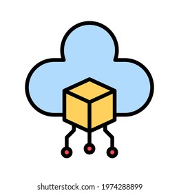 Big data, cloud, sharing icon vector image. Can also be used for web marketing. Suitable for use on web apps, mobile apps and print media.
