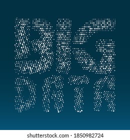 Big data code representation. Glittering dust of lights. Graphic concept for your design