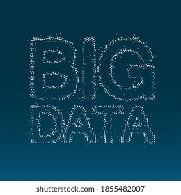 Big data code representation. Glittering dust of lights. Graphic concept for your design