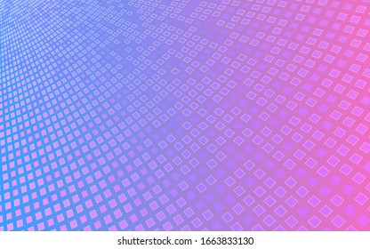 Big data colorful background of small squares of perspective pixels. Vector illustration template.