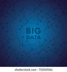 big data complex communication technology center connected vector illustration