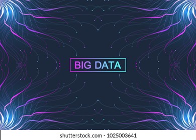 Big data complex. Graphic abstract background communication. Perspective backdrop visualization. Analytical network. Vector illustration