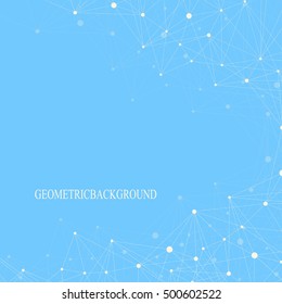 Big data complex. Graphic abstract background communication. Perspective backdrop of depth. Minimal array with compounds lines and dots. Digital data visualization. Vector illustration Big data.