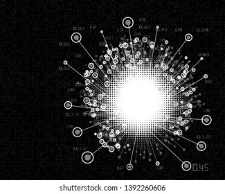 
Big data concept. Abstract artificial intelligence background. Machine learning aesthetic design.