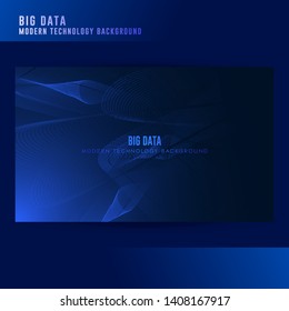 Big Data concept background. Digital technology abstract background. Tech visual for screen template. Artificial intelligence and big data concept vector