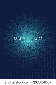 Big data concept. Digital technology abstract background. Artificial intelligence and deep learning. Tech visual for screen template. Colorful big data concept backdrop.
