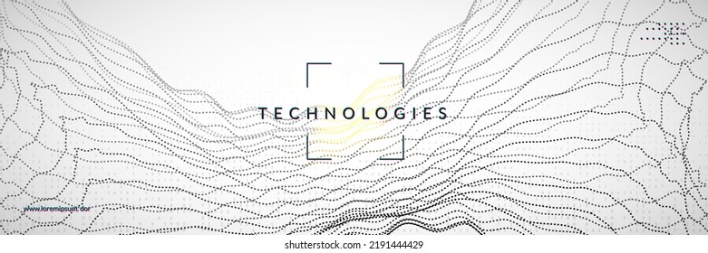 Big data concept. Digital technology abstract background. Artificial intelligence and deep learning. Tech visual for connection template. Modern big data concept backdrop.