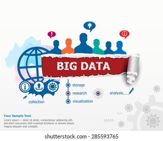 Big Data concept and group of people. Set of flat design illustration concepts for business, consulting, finance, management, career, human resources.   - Powered by Shutterstock - Get 15% off with code: PIKWIZARD15