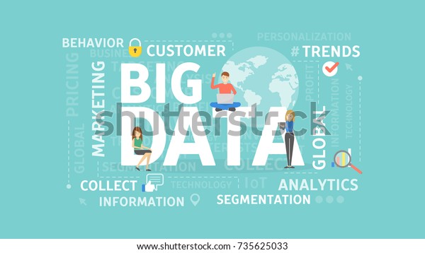 Big Data Concept Illustration Idea Collecting Stock Vector (Royalty ...