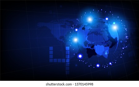 Big data concept, some Elements of this image furnished by NASA