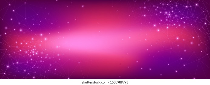 Big Data Concept. Technology Design. Red 3d Information Texture. Light 3d Futuristic Background. Big Data Business. Technology Art. Pink Contemporary Visualization. Vibrant Big Data Network.