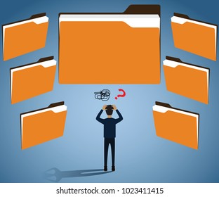 Big data concept,Customer data from business so huge â?? Vector Illustration