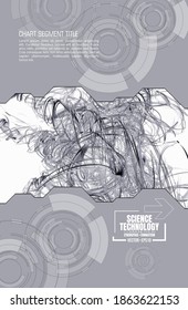 Big data connection complex. Data visual concept. Graphic abstract background. Vector illustration