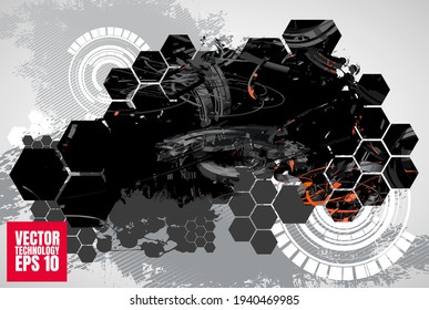 Big data connection complex. Data visual concept. Graphic abstract background
