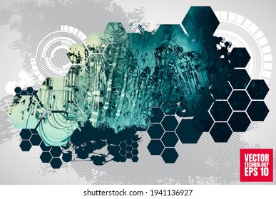 Big data connection complex. Data visual concept. Graphic abstract background. Vector illustration