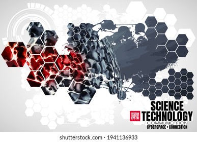 Big data connection complex. Data visual concept. Graphic abstract background. Vector illustration