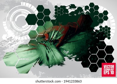 Big data connection complex. Data visual concept. Graphic abstract background. Vector illustration