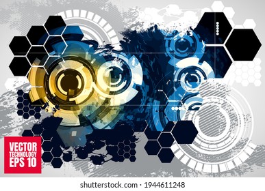 Big data connection complex. Data visual concept. Graphic abstract background. Vector illustration