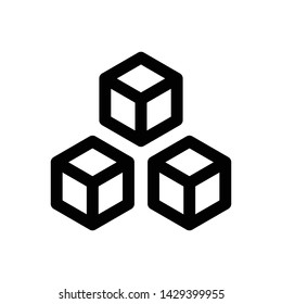 Big Data Cube Array Icon