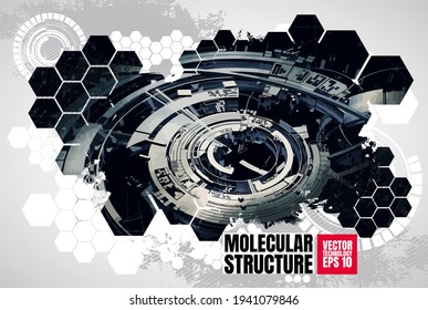 Big Data und Cybersecurity 3D Illustration. Globale Datenbank-Intelligenz