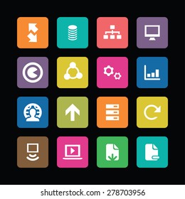 big data, database icons universal set for web and mobile