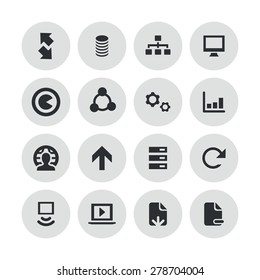big data, database icons universal set for web and mobile