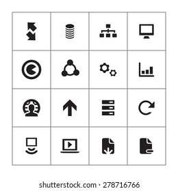 big data, database icons universal set for web and mobile