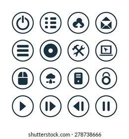 big data, database icons universal set for web and mobile