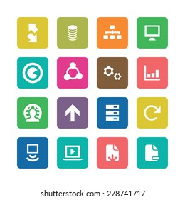 big data, database icons universal set for web and mobile