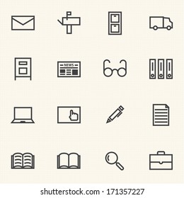 Big Data, Documents icon sets