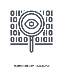 Big data, encryption icon suitable for info graphics, websites and print media and  interfaces. Line vector icon.