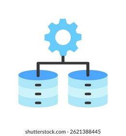 Big Data flat color, mini illustration icon. use for modern concept, print, UI, UX kit, web and app development. Vector EPS 10, related to artificial intelligence, technology theme