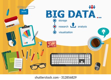 Big Data Flat Design Illustration Concepts Stock Vector (Royalty Free ...