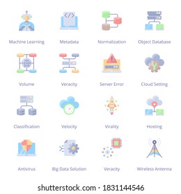 Big Data Flat Icons - Vectors