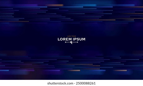 Big Data Flow Particles. Vector Background. Data Transfering Dots Network. Abstract Quantum Computer Technology Bigdata. Digital Technology Computer Science Concept. Business Data Vector Illustration.