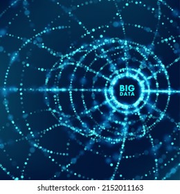 Big data flow representation. Abstract infographics visualization. Futuristic network or business analytics. Graphic concept for your design