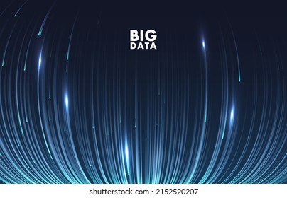 Big data flow representation. Abstract infographics visualization. Futuristic network or business analytics. Graphic concept for your design