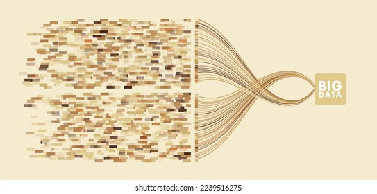 Big data flow representation. Abstract infographics visualization. Futuristic network or business analytics. Graphic concept for your design
