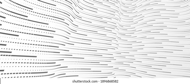 Big data flow technology and science vector background, tech abstraction with lines electronics and digital style in 3D dimensional perspective, abstract illustration.