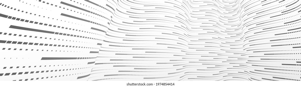 Big data flow technology and science vector background, tech abstraction with lines electronics and digital style in 3D dimensional perspective, abstract illustration.