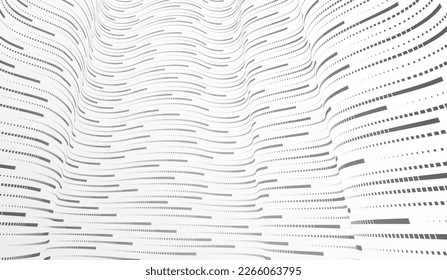 Big data flow technology and science vector background, tech abstraction with lines electronics and digital style in 3D dimensional perspective, abstract illustration.